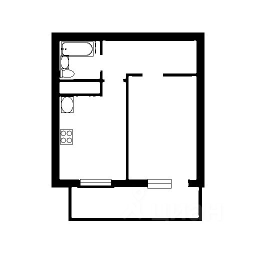 Планировка этой квартиры по данным Циан