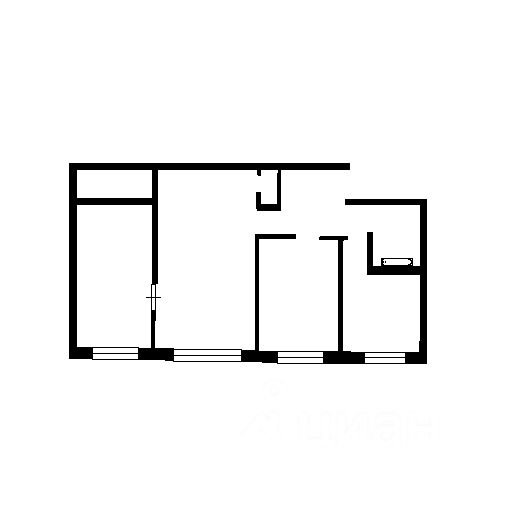Планировка этой квартиры по данным Циан