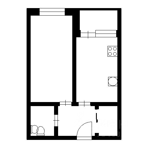 Планировка этой квартиры по данным Циан