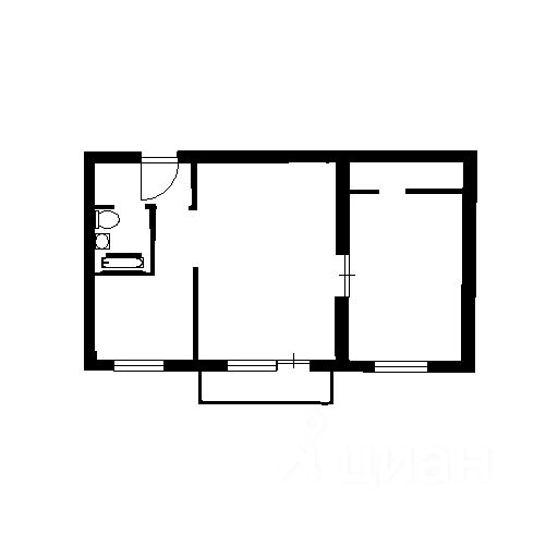 Планировка этой квартиры по данным Циан