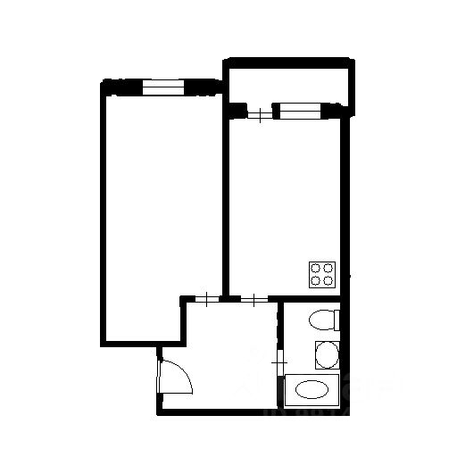 Планировка этой квартиры по данным Циан