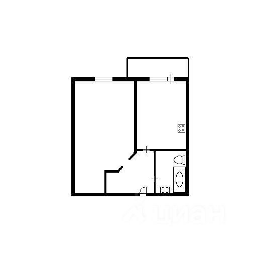 Планировка этой квартиры по данным Циан