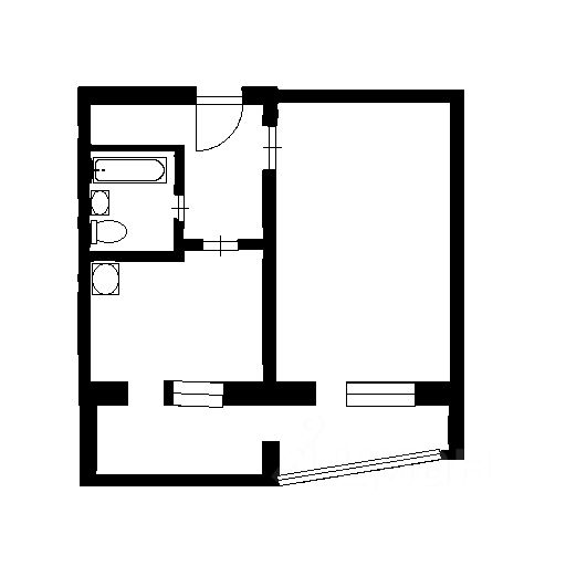 Планировка этой квартиры по данным Циан