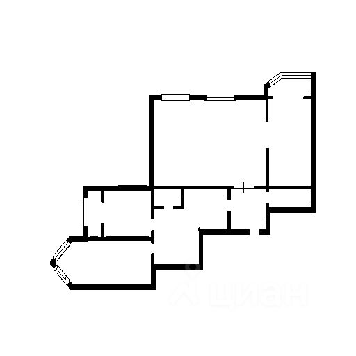 Планировка этой квартиры по данным Циан