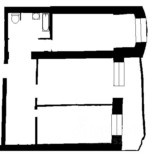 Планировка этой квартиры по данным Циан