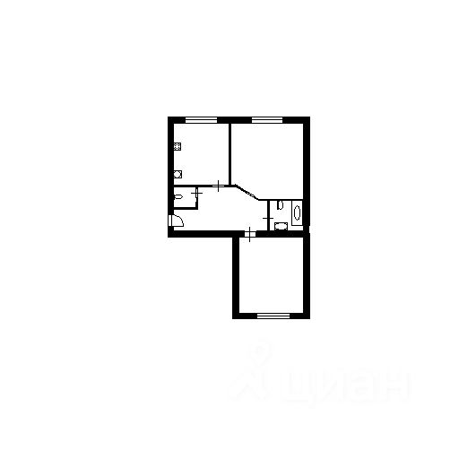 Планировка этой квартиры по данным Циан
