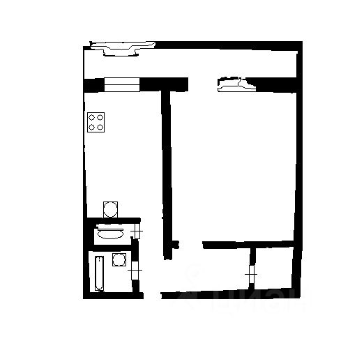 Планировка этой квартиры по данным Циан