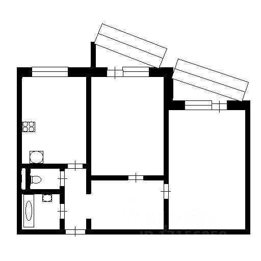 Планировка этой квартиры по данным Циан