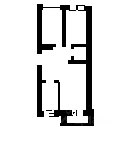 Планировка этой квартиры по данным Циан
