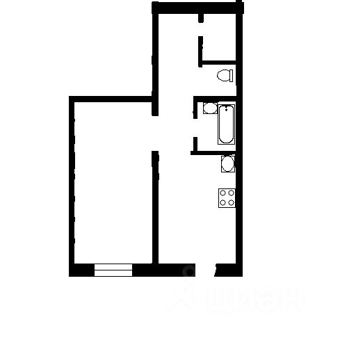 Планировка этой квартиры по данным Циан
