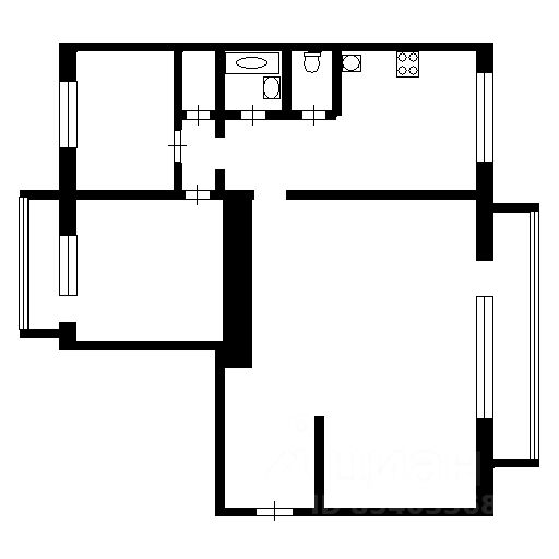 Планировка этой квартиры по данным Циан