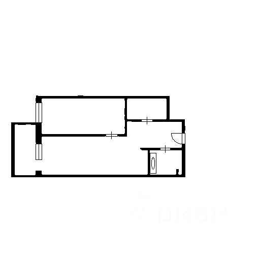 Планировка этой квартиры по данным Циан