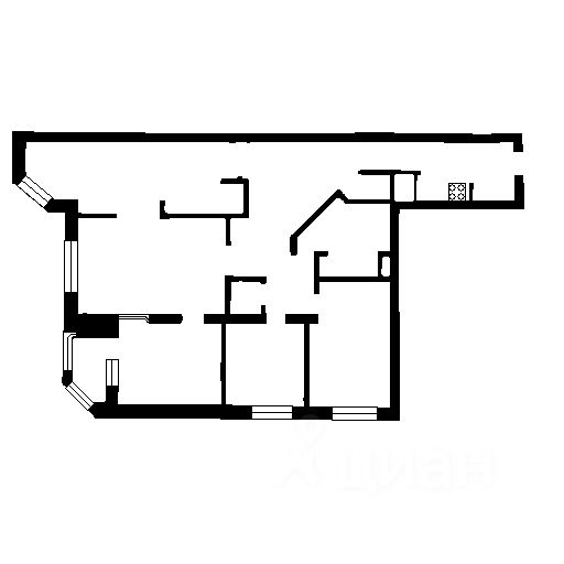 Планировка этой квартиры по данным Циан