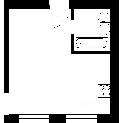 Планировка этой квартиры по данным Циан