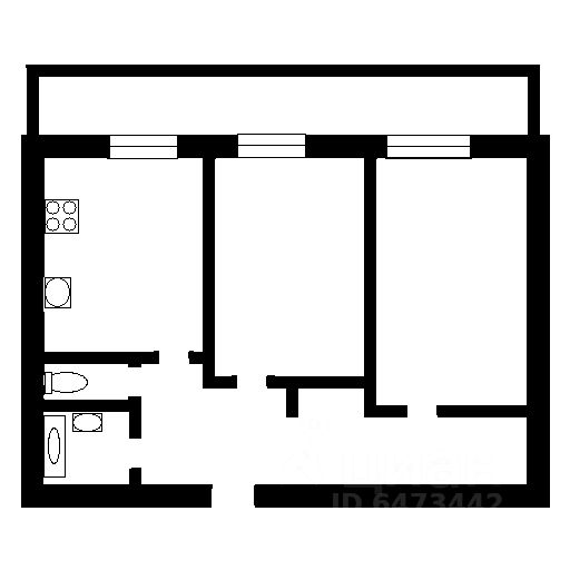 Планировка этой квартиры по данным Циан
