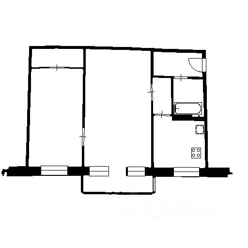 Планировка этой квартиры по данным Циан
