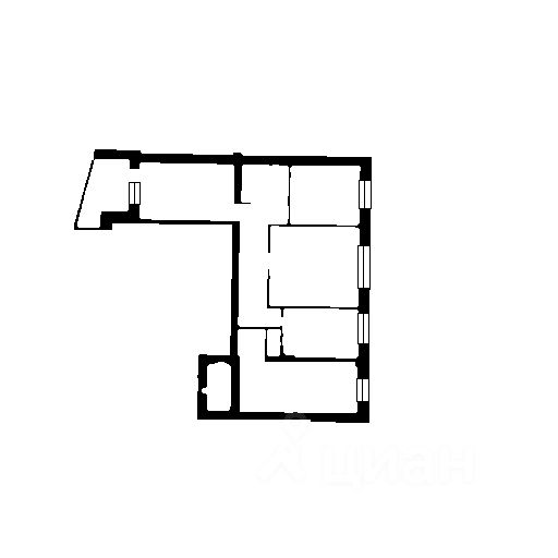 Планировка этой квартиры по данным Циан