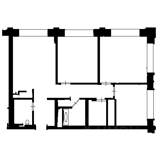 Планировка этой квартиры по данным Циан