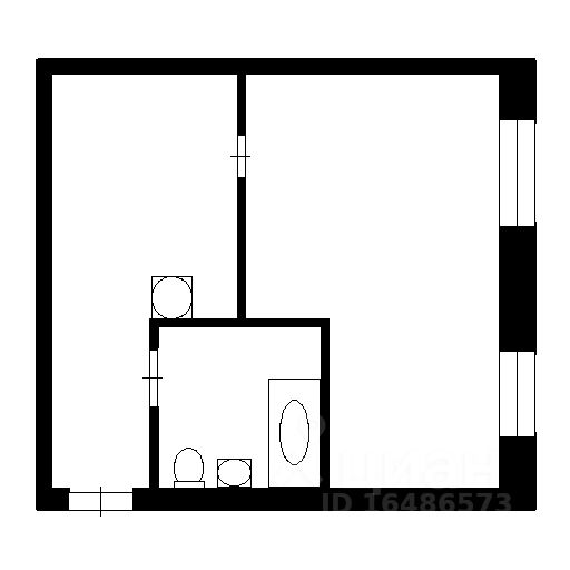 Планировка этой квартиры по данным Циан