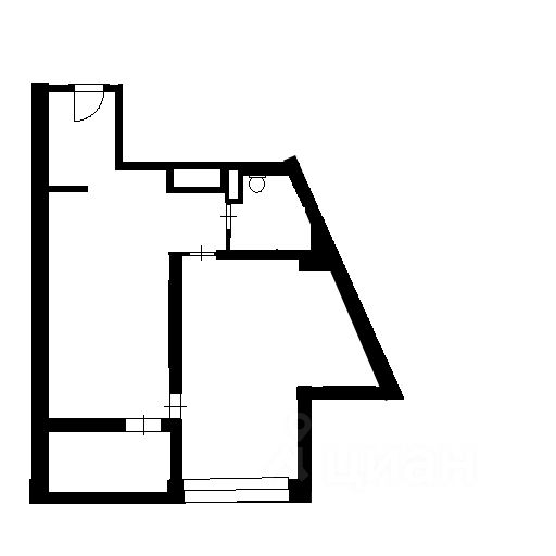 Планировка этой квартиры по данным Циан