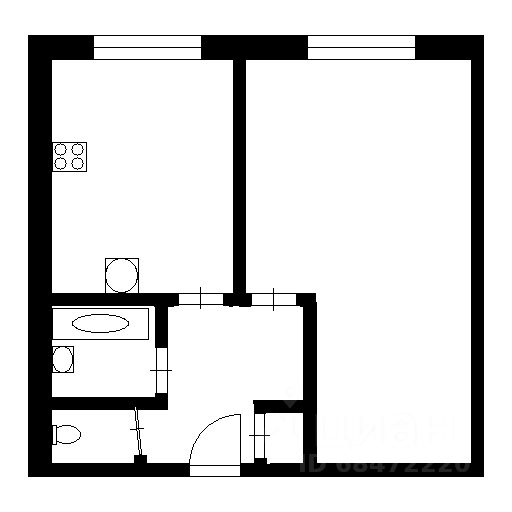 Планировка этой квартиры по данным Циан