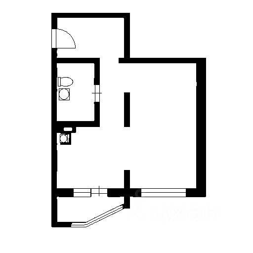 Планировка этой квартиры по данным Циан
