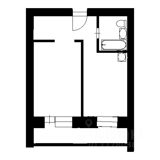 Планировка этой квартиры по данным Циан