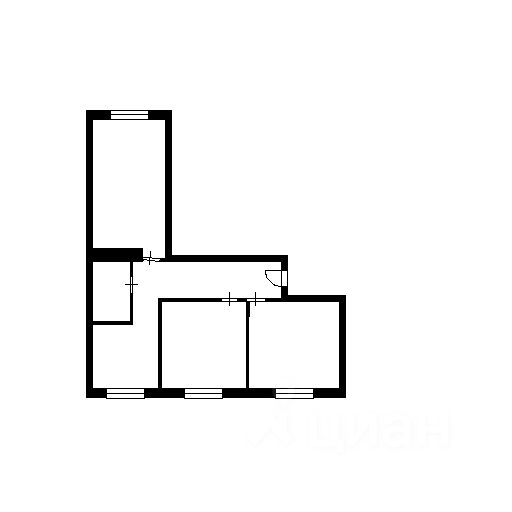 Планировка этой квартиры по данным Циан