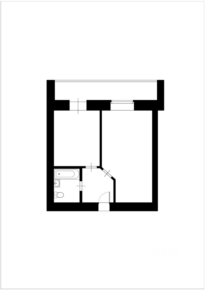 Планировка этой квартиры по данным Циан