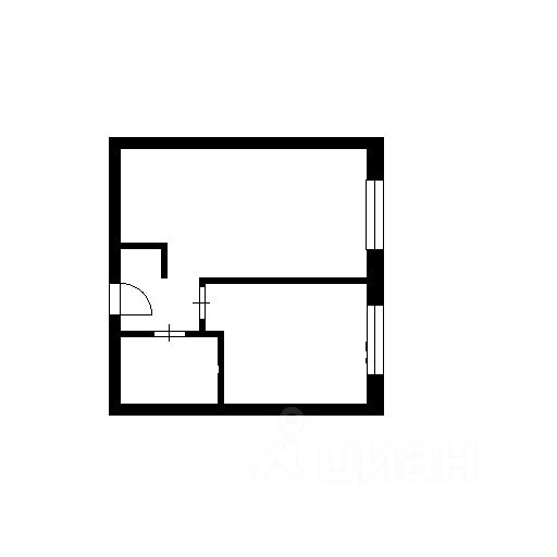 Планировка этой квартиры по данным Циан