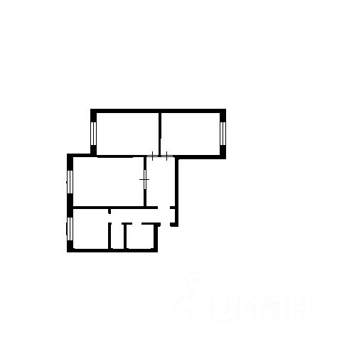 Планировка этой квартиры по данным Циан