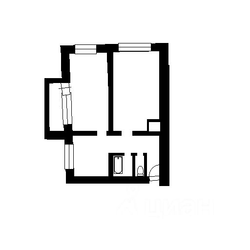 Планировка этой квартиры по данным Циан