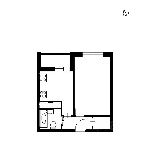 Планировка этой квартиры по данным Циан