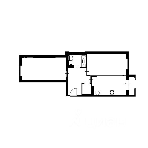 Планировка этой квартиры по данным Циан