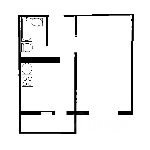 Планировка этой квартиры по данным Циан