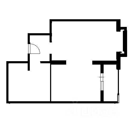 Планировка этой квартиры по данным Циан