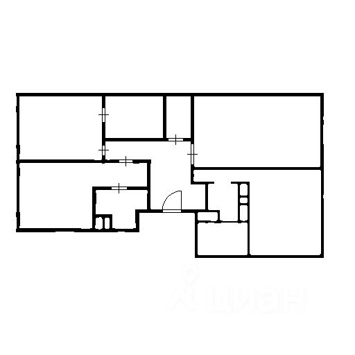 Планировка этой квартиры по данным Циан