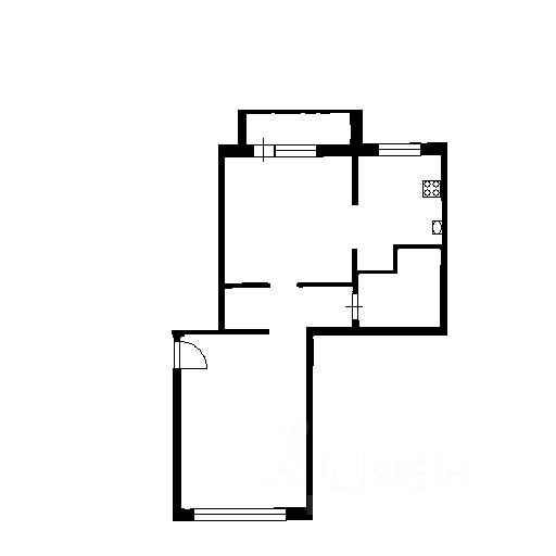 Планировка этой квартиры по данным Циан