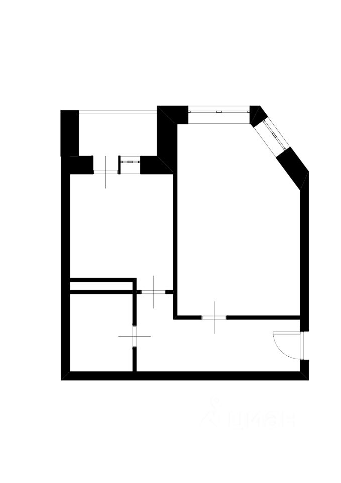 Планировка этой квартиры по данным Циан
