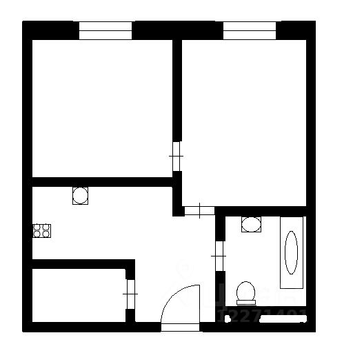 Планировка этой квартиры по данным Циан