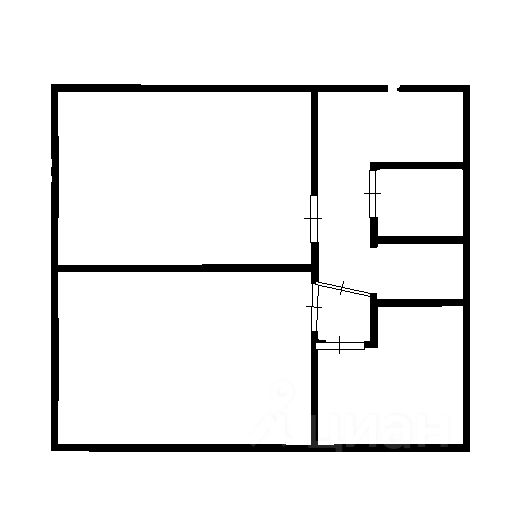 Планировка этой квартиры по данным Циан