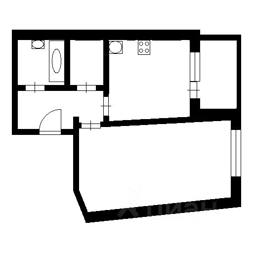 Планировка этой квартиры по данным Циан