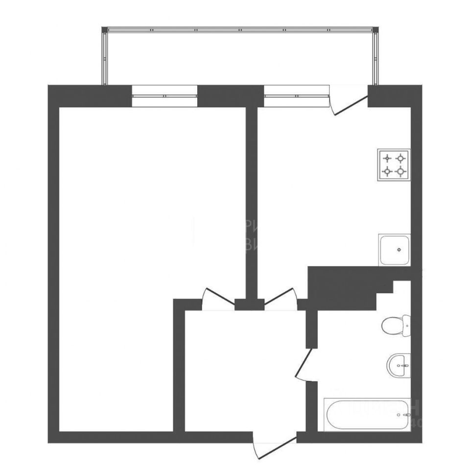 Планировка этой квартиры по данным Циан