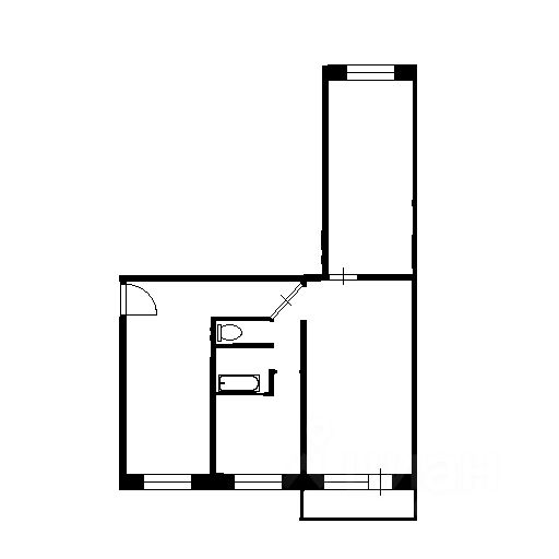 Планировка этой квартиры по данным Циан