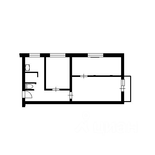 Планировка этой квартиры по данным Циан