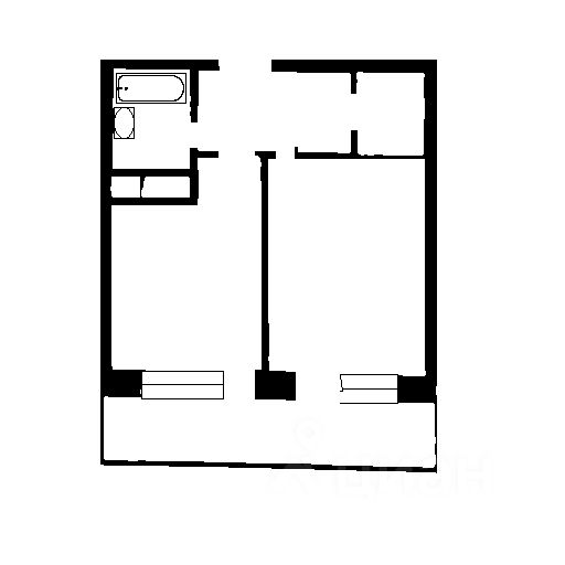 Планировка этой квартиры по данным Циан