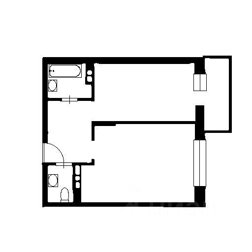 Планировка этой квартиры по данным Циан