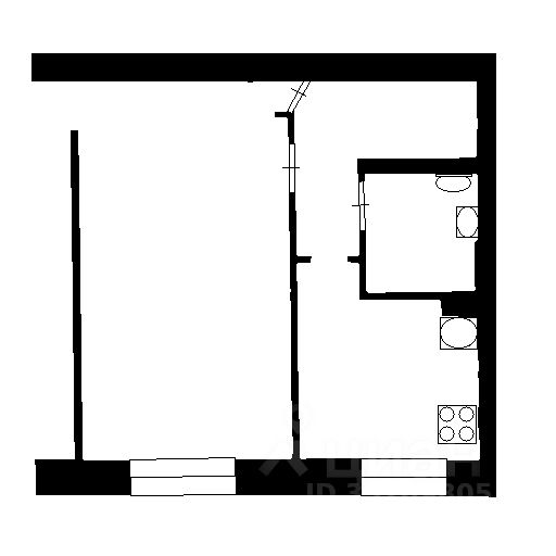 Планировка этой квартиры по данным Циан