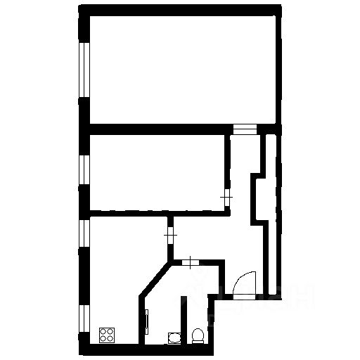Планировка этой квартиры по данным Циан