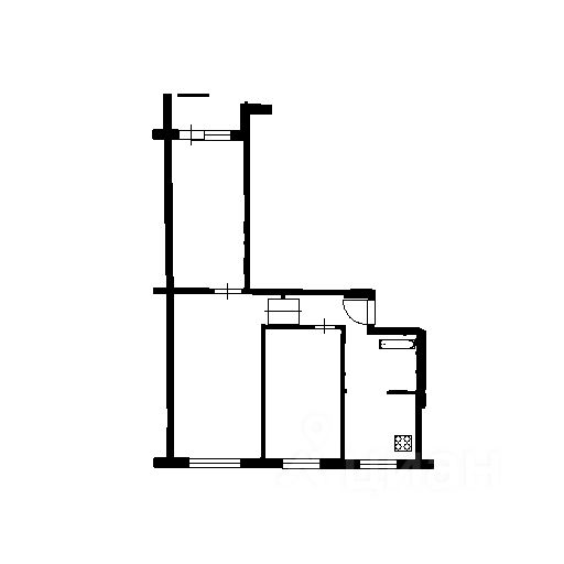 Планировка этой квартиры по данным Циан